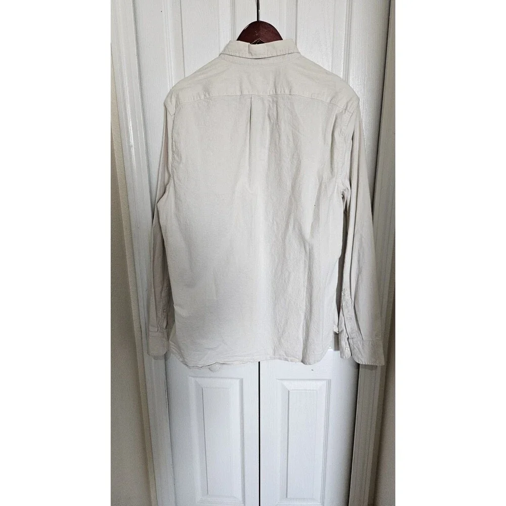 J. Crew Classic Stretch Long-Sleeve Shirt in Cream